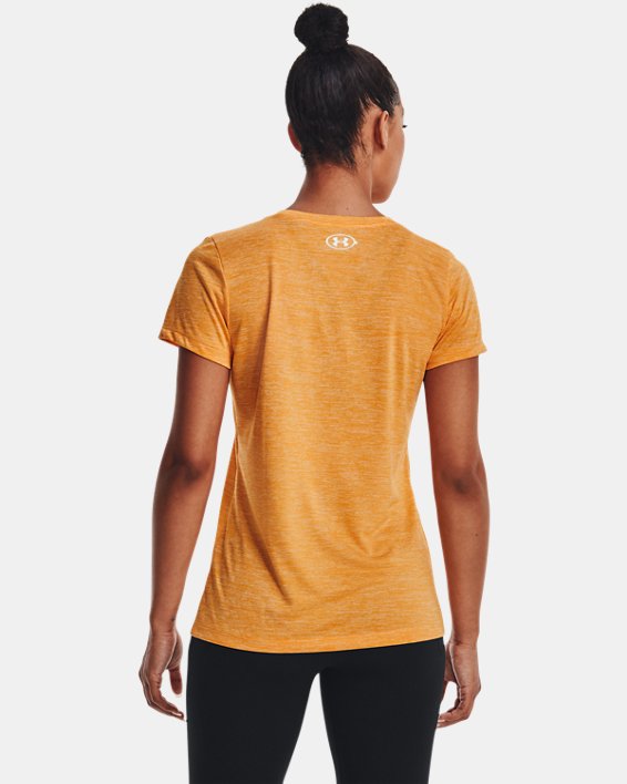 Women's UA Tech™ Twist T-Shirt, Yellow, pdpMainDesktop image number 1
